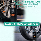 SIMTAC Portable Digital Tyre Inflator Air Compressor Pump for Car & Bike – INF8006
