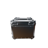MOTOCARE ALUMINIUM 36 LITRE BLACK PANNIERS WITH SADDLE CLAMP