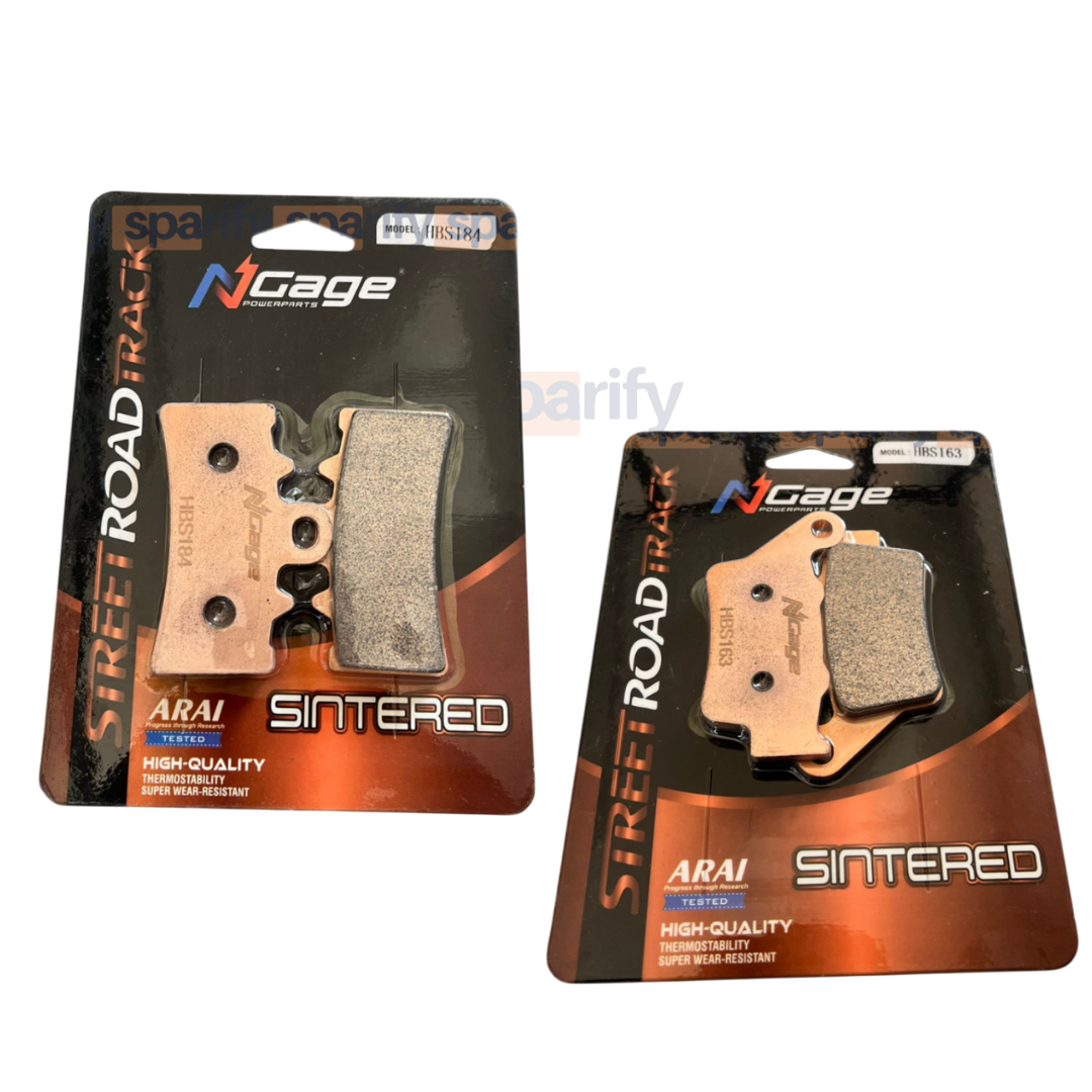 COMBO -  TRIUMPH SPEED 400 / SCRAMBLER 400X / T4 | front and rear sintered brake pads | NGAGE POWERPARTS - ARAI Certified for Extreme Performance