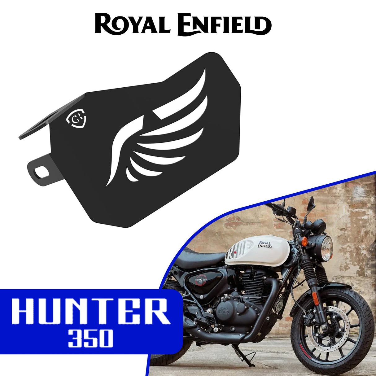 PILLION RIDER FOOTREST (Left) - Black for Royal Enfield - Hunter