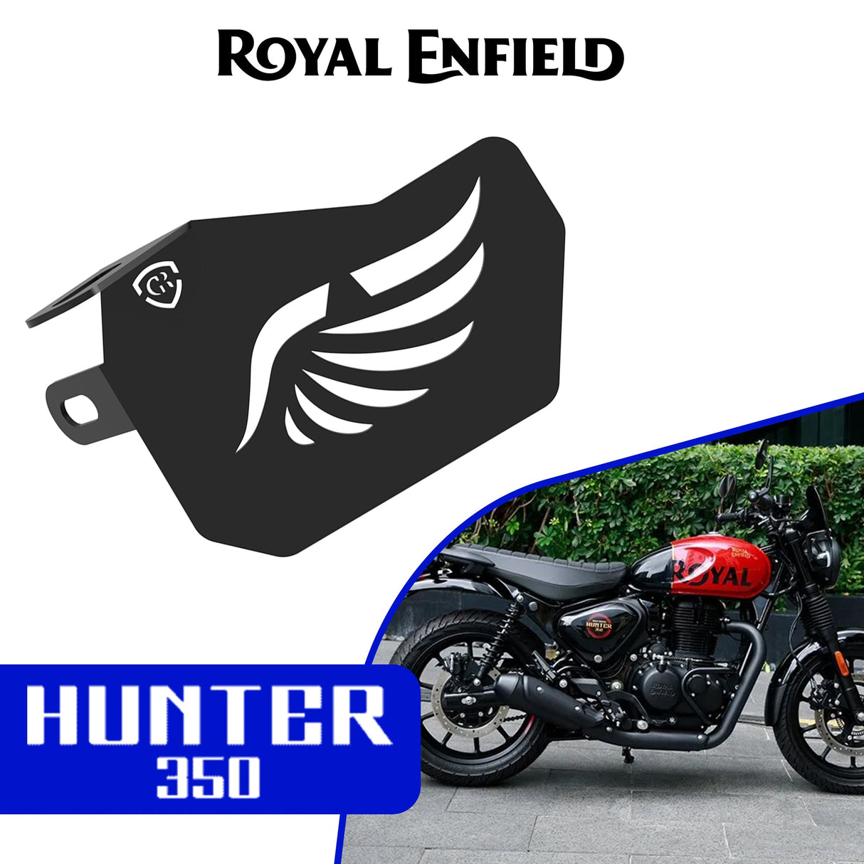PILLION RIDER FOOTREST (Right) - Black for Royal Enfield - Hunter