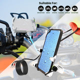 Claw Grip Aluminium Mobile Holder Mount with Charger - Silver