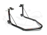 Non-Dismantable Universal Rear Paddock Stand with Skate Wheels - Black - (Bike Wt upto: 350 kgs)