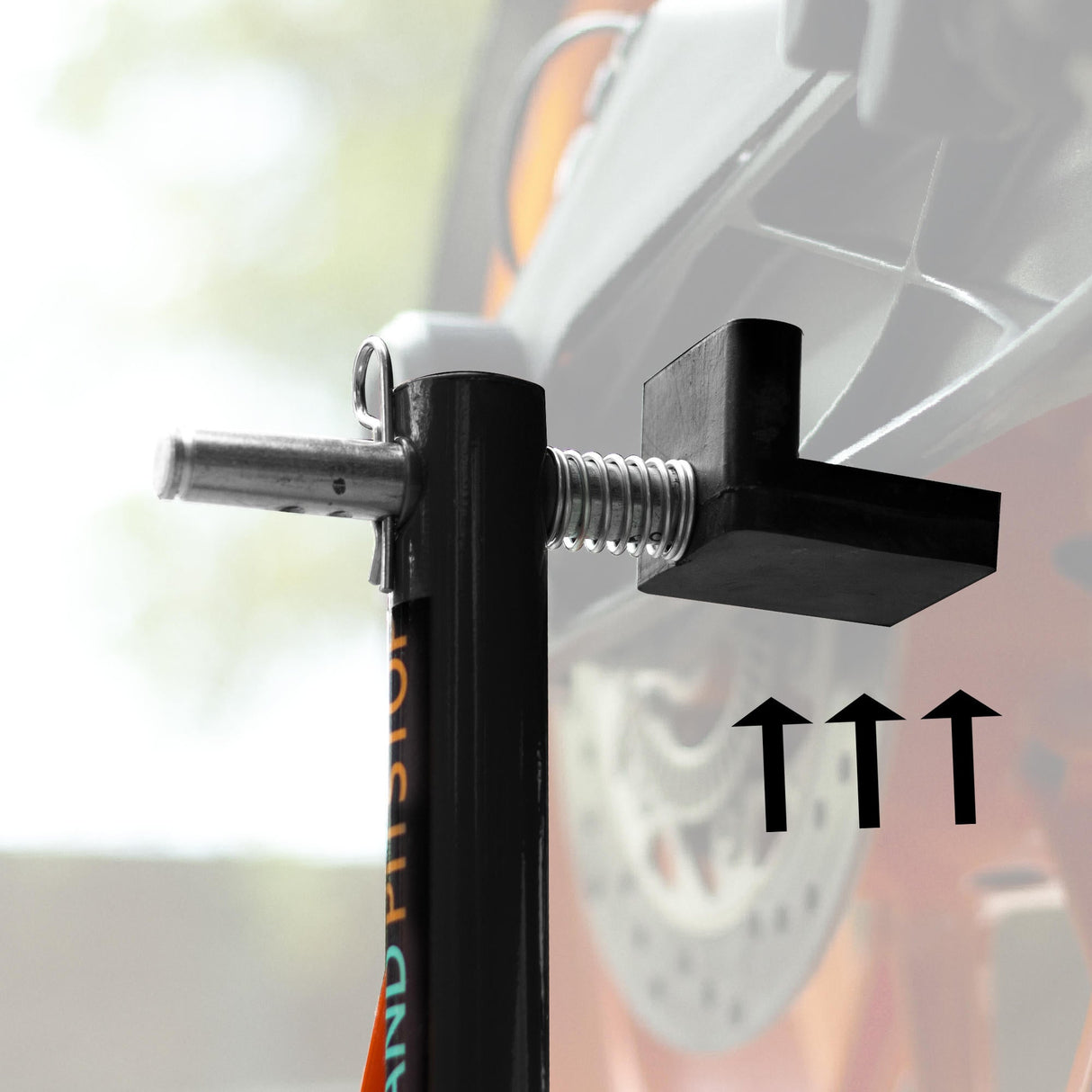 Dismantable Standard Rear Paddock Stand without Skate Wheels - Black - (Bike Wt upto: 185 kgs)