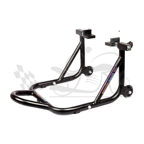 Dismantable Rear Paddock Stand with Skate Wheels - Black - (Bike Wt upto: 450 kgs)