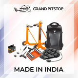 Dismantable Rear Paddock Stand with Skate Wheels - Black - (Bike Wt upto: 450 kgs)