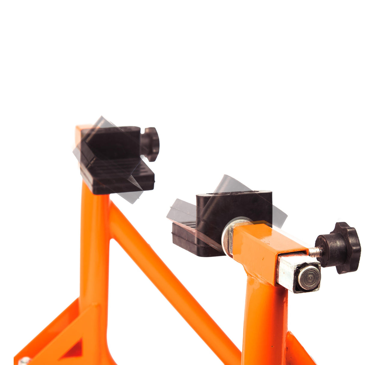 Dismantable Rear Paddock Stand with 360 Rotation- Black + Orange - (Bike Wt upto: 280 kgs)