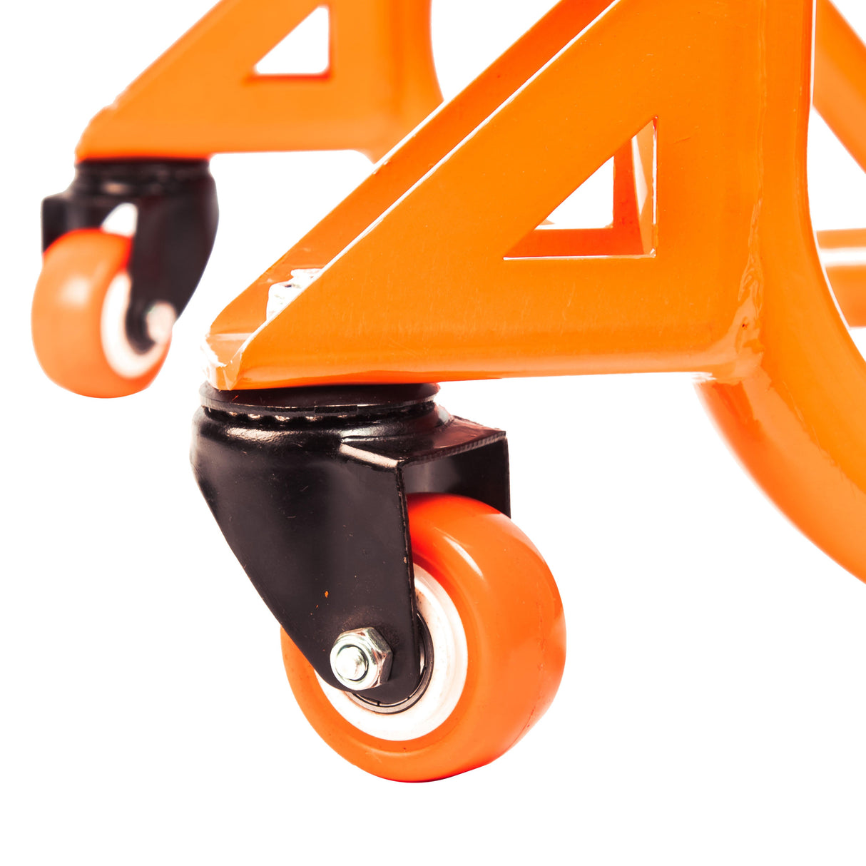 Dismantable Rear Paddock Stand with 360 Rotation- Black + Orange - (Bike Wt upto: 280 kgs)
