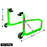 Dismantable Standard Rear Paddock Stand without Skate Wheels - Green - (Bike Wt upto: 185 kgs)