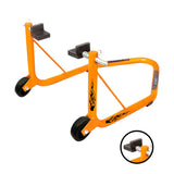 Non-Dismantable classic Rear Paddock Stand without Skate Wheels - Orange - (Bike Wt upto: 350 kgs)
