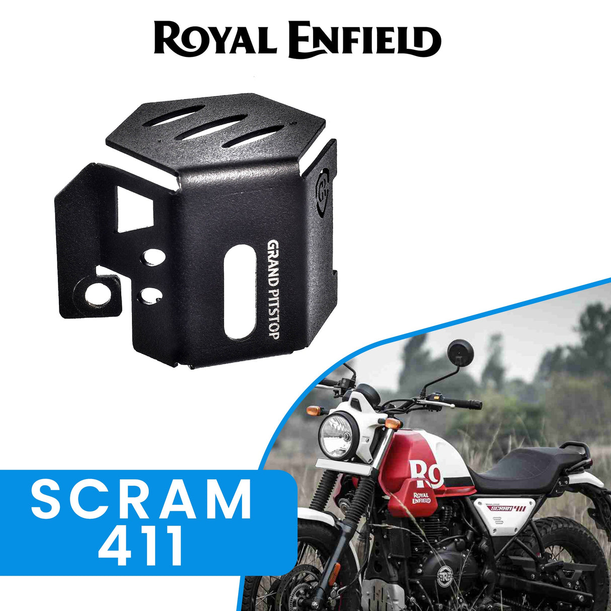 REAR BRAKE FLUID CAP - Black for Royal Enfield - SCRAM 411