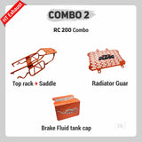 COMBO 2 RC200 Top Rack + Saddle Stay + Radiator Guard Brake Fluid Tank Cap – HT EXHAUST