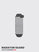 Ducati Scrambler 800 Honey Comb Radiator Guard (Black Matt) - RD 738