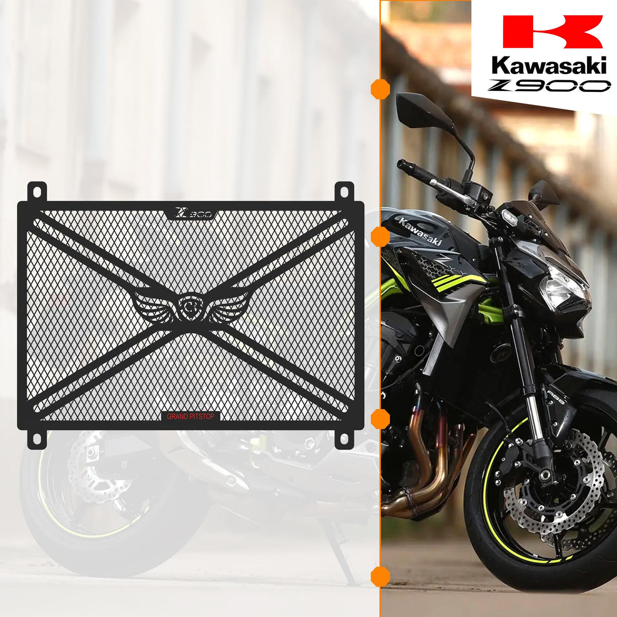 Radiator Grill for Kawasaki Z900 - Black