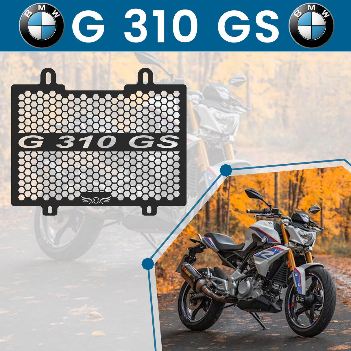 RADIATOR GRILL - Black for BMW - G 310 GS