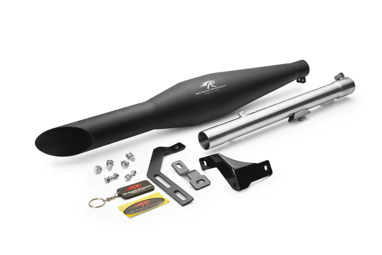 Rumbler Ace – BLACK Compatible with: Compatible with: Royal Enfield Classic Reborn 350/500 (post-2021 model) and Meteor 350 / Classic 350 Bs6