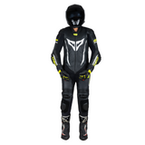 DSG GP Racing Leather Suit : Black Yellow Fluo