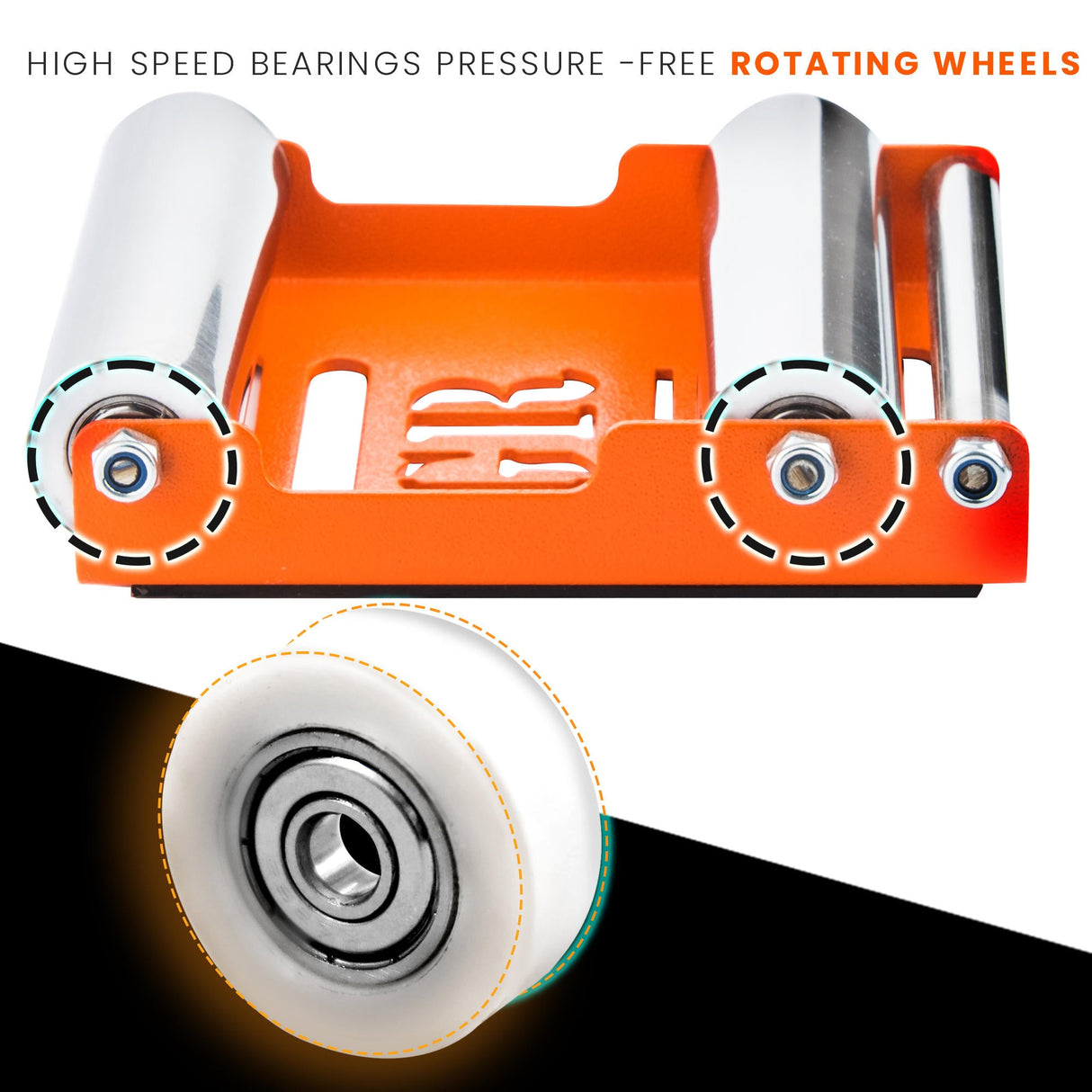 Medium Groller - Paddock Stand Replacement - Orange - (Bike Wt upto : 220 kgs)