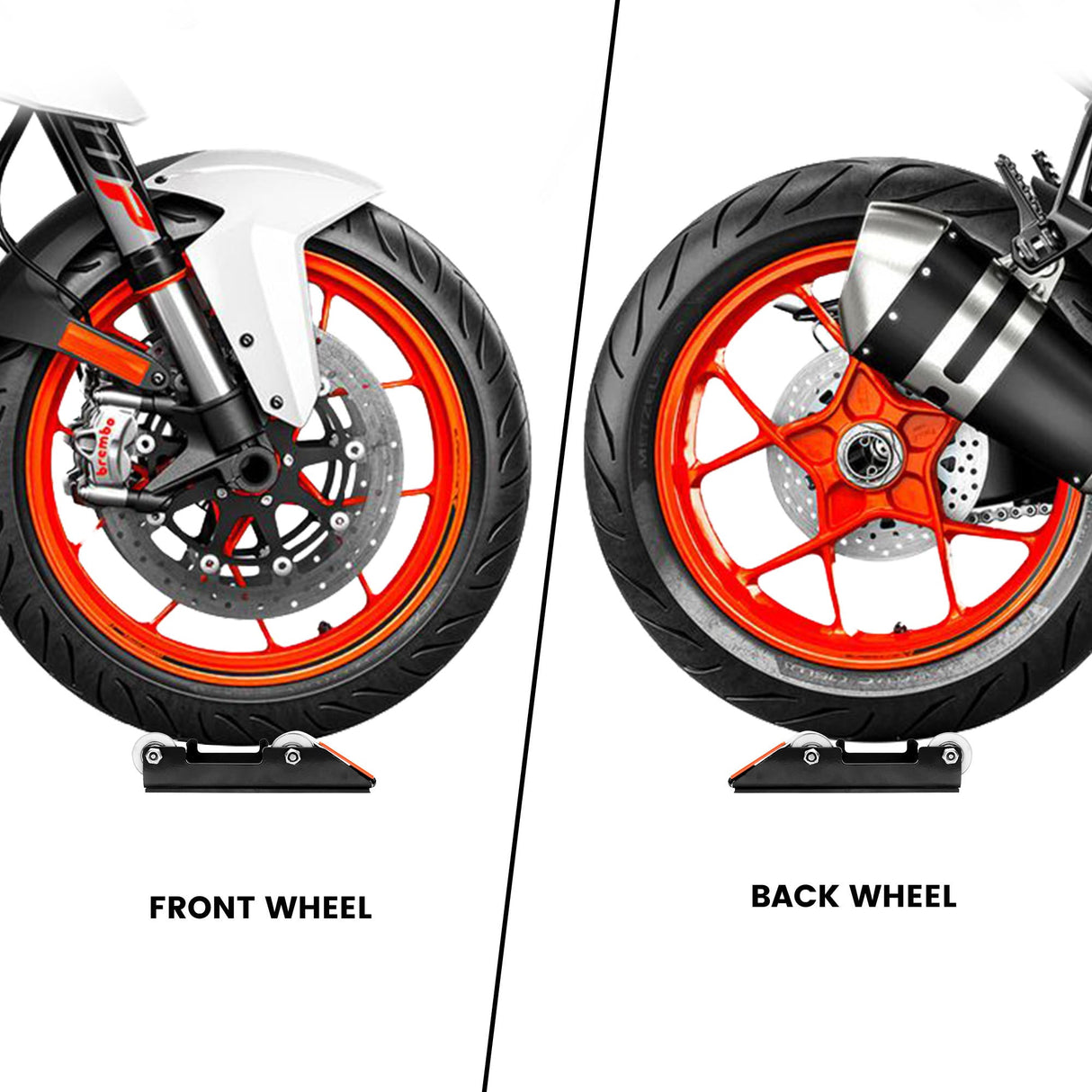 Ramp Groller - Paddock Stand Replacement - Orange - (Bike Wt upto : 220 kgs)