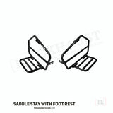 SADDLE STAY WITH SADDLE REST BLACK – FOR SCRAM 411 – SB 627 / Ht exhaust