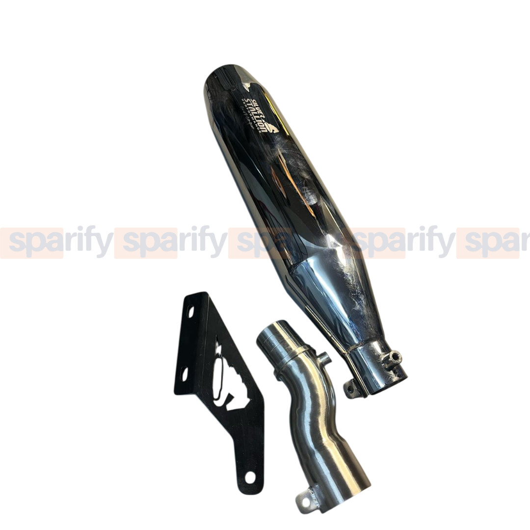TRIUMPH SPEED 400 - SCRAMBLER 400X | SILVER STALLION BLAZE | DYNO High Performance Exhaust System | SILVER - LIFE TIME WARRANTY