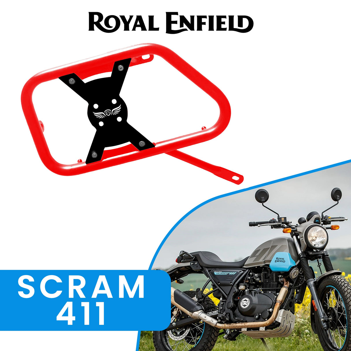 Saddle Stay for Royal Enfield Scram 411 - Red/Black