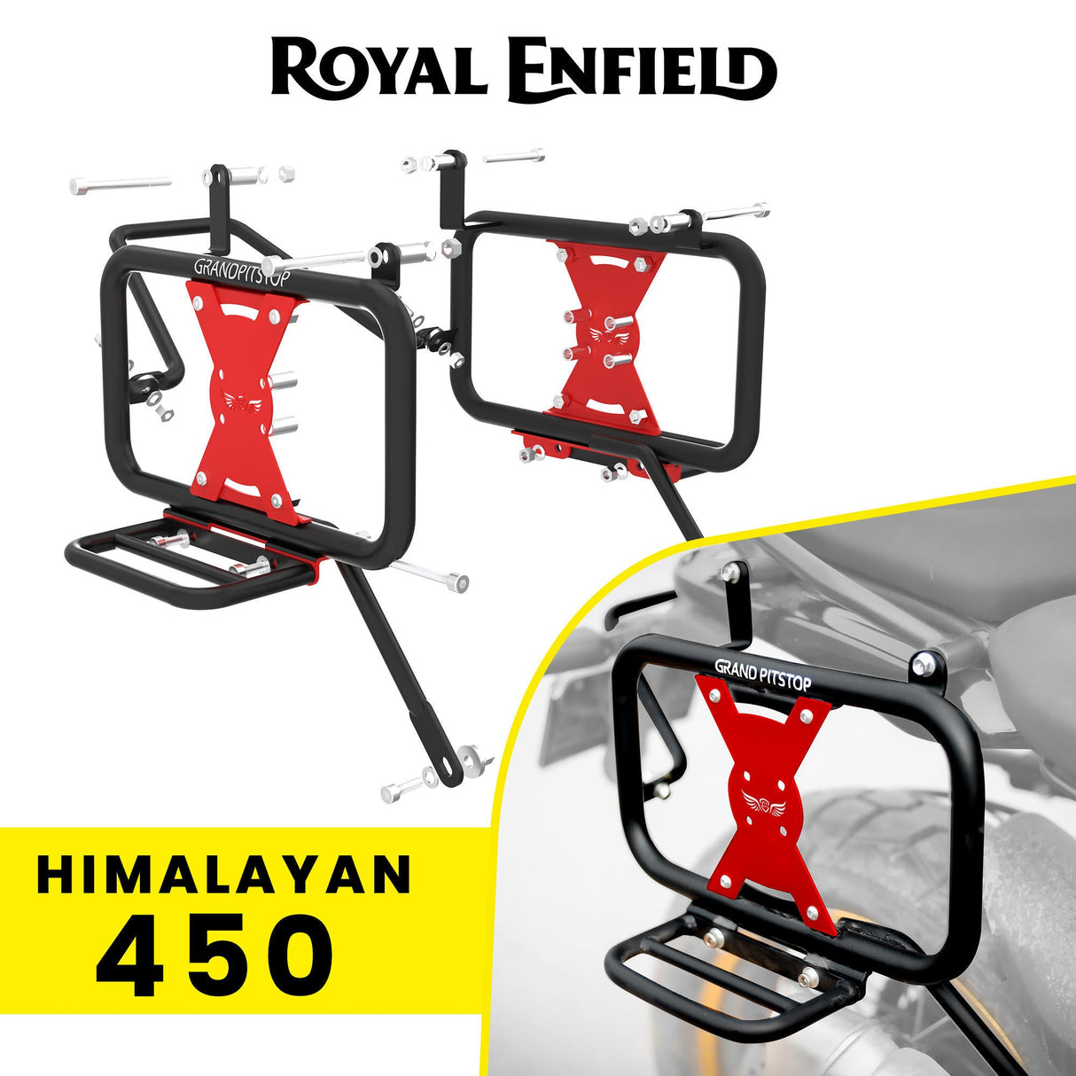 Saddle Stay for Royal Enfield Himalayan 450 - Black/Red