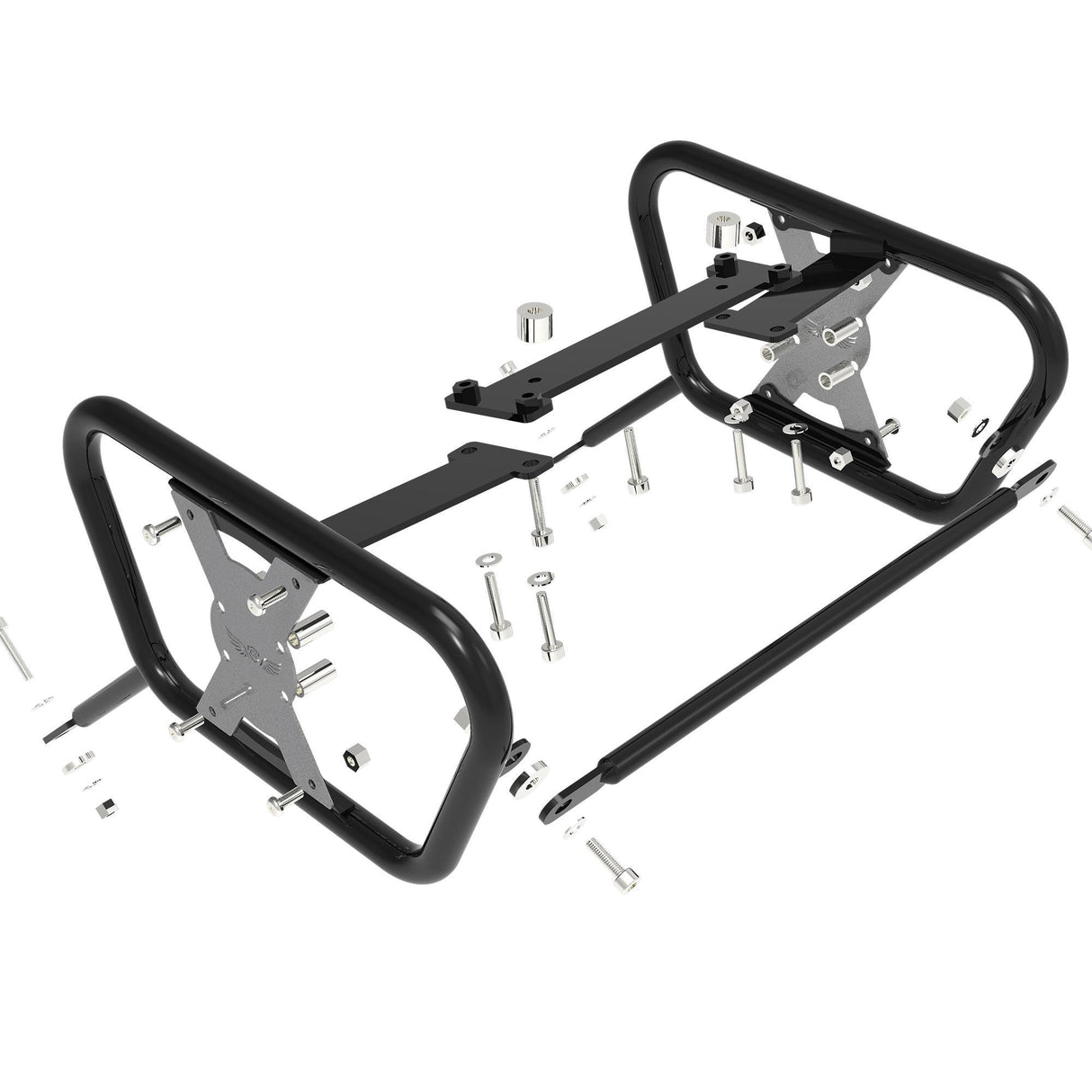SADDLE STAY (PAIR) - Black/Silver for SUZUKI - V-Strom