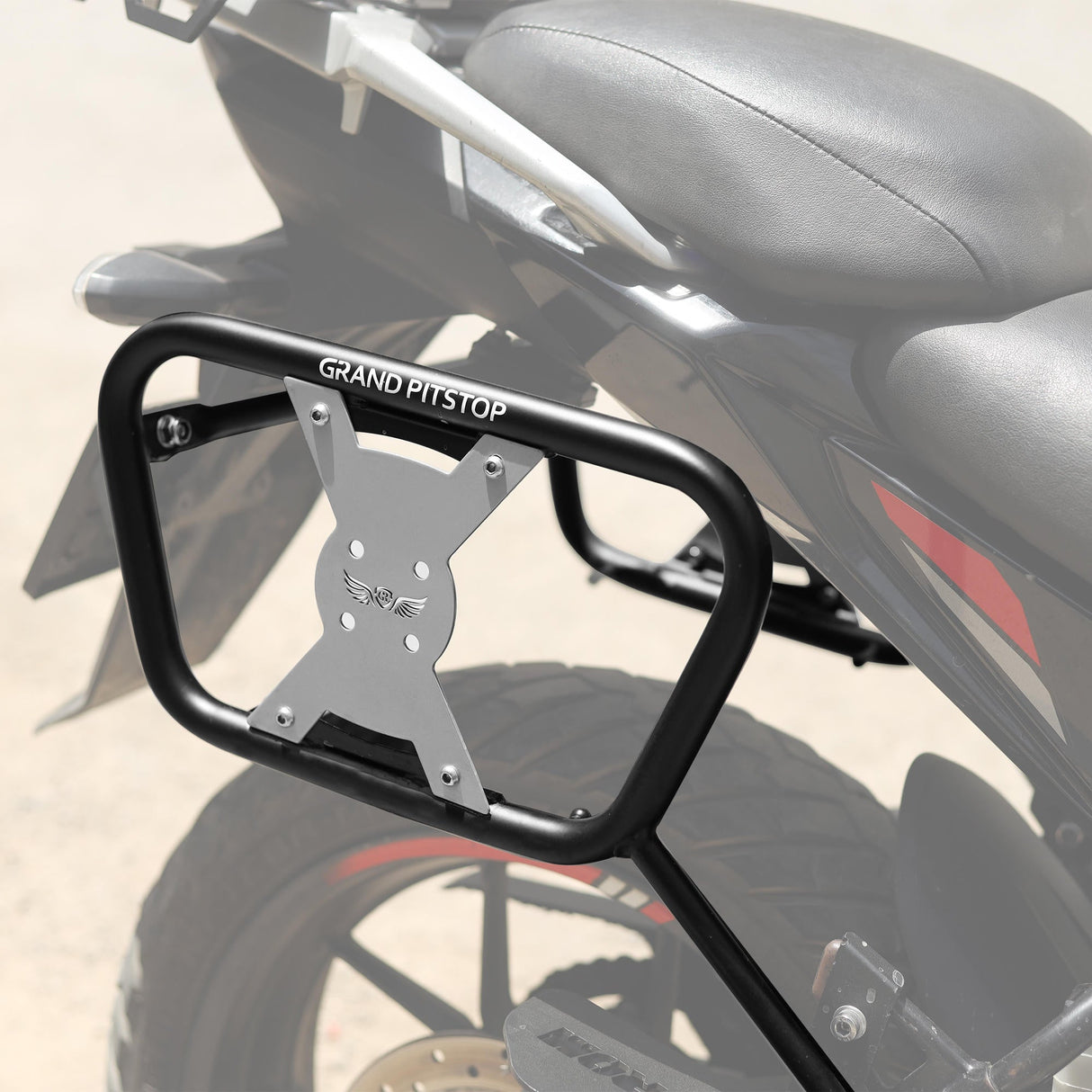SADDLE STAY (PAIR) - Black/Silver for SUZUKI - V-Strom