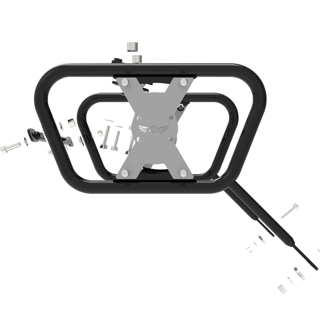 SADDLE STAY (PAIR) - Black/Silver for SUZUKI - V-Strom