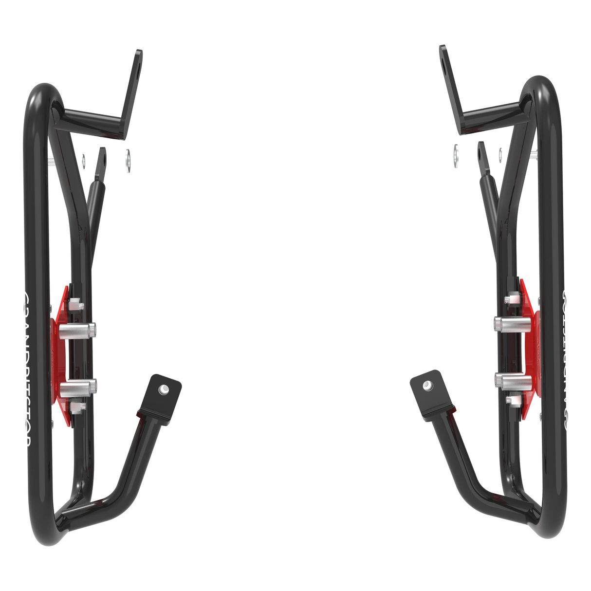 SADDLE STAY (PAIR) - Black/Red for Royal Enfield - INTERCEPTOR