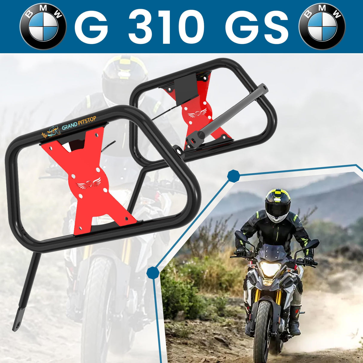 Saddle Stay for BMW G310 GS Black-Red