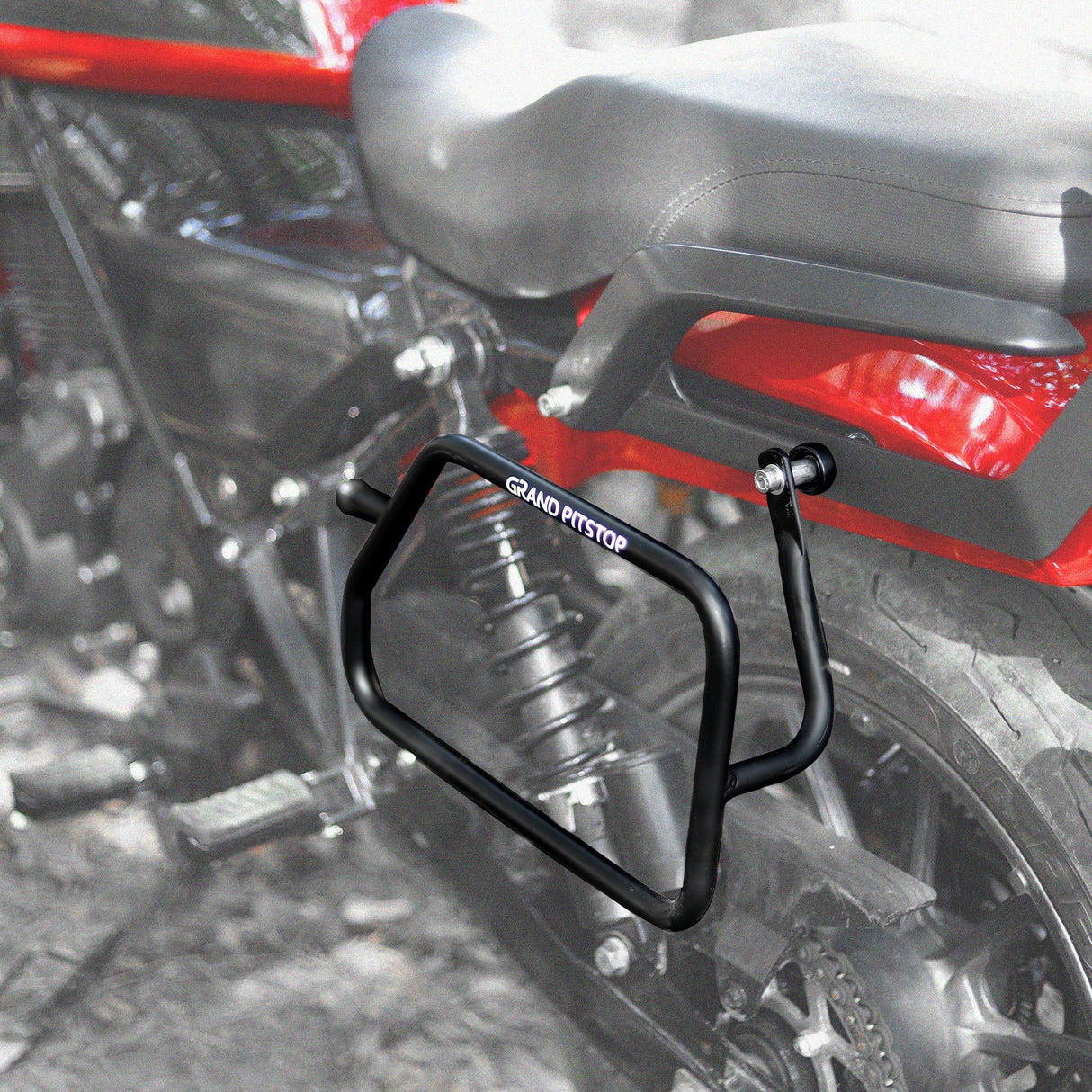 GRAND PITSTOP Saddle Stay for HARLEY DAVIDSON X 440 Black-Red