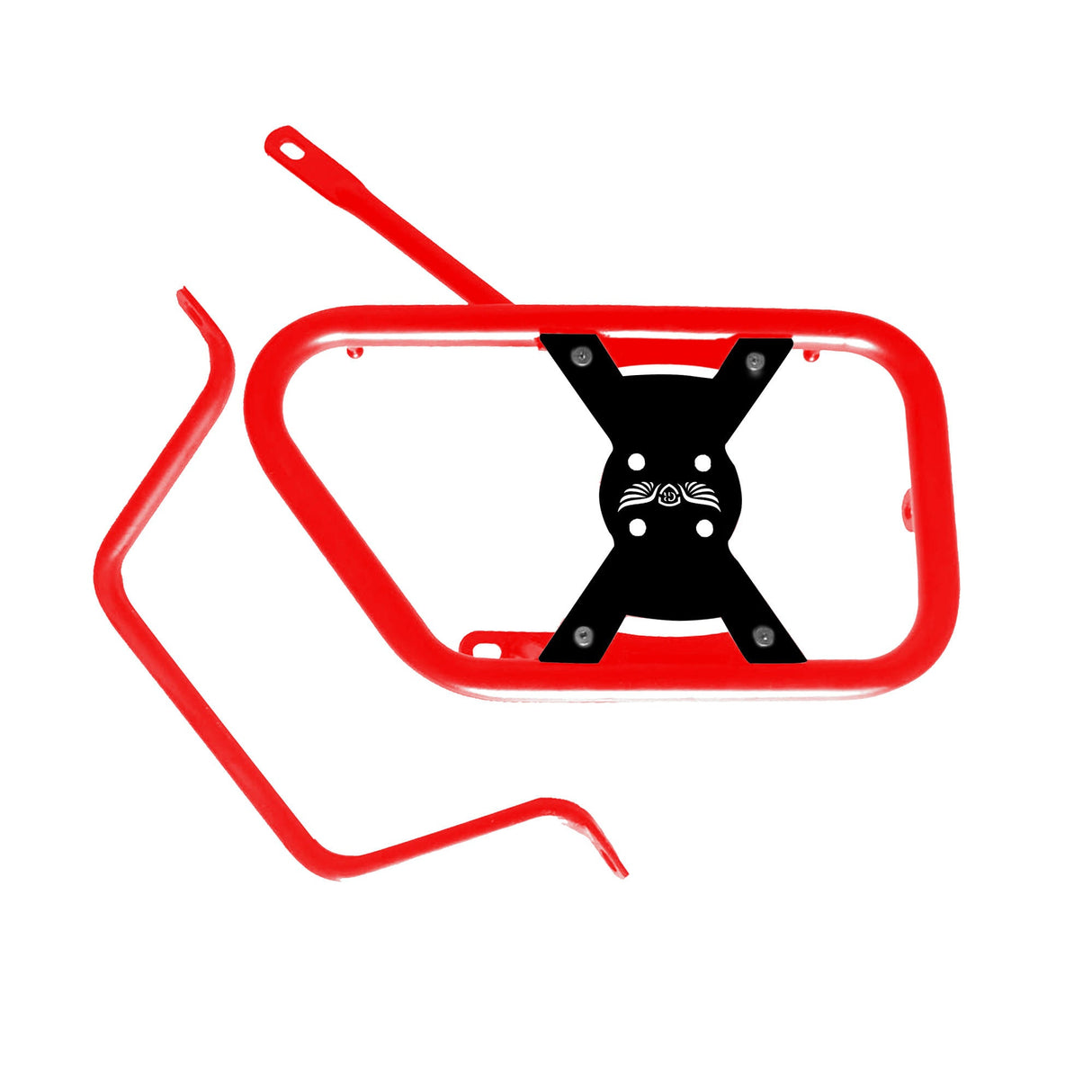 Saddle Stay (Pair) with Jerry Can Mounting For Royal Enfield Himalayan-Red + Black