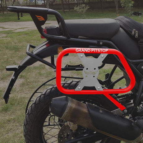 Saddle Stay (Pair) with Jerry Can Mounting For Royal Enfield Himalayan-Red + Silver