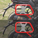 Saddle Stay (Pair) with Jerry Can Mounting For Royal Enfield Himalayan-Red + Silver