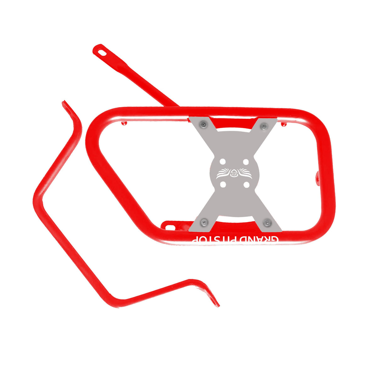 Saddle Stay (Pair) with Jerry Can Mounting For Royal Enfield Himalayan-Red + Silver