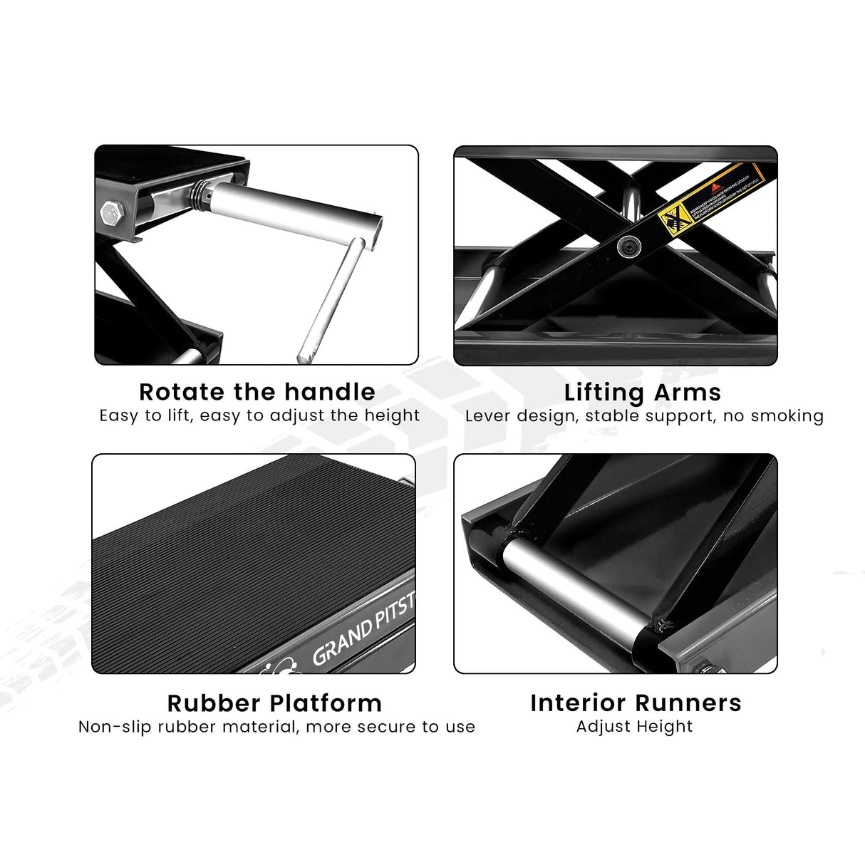 Motorcycle Scissor Jack for Cruiser, Dirt Bike, Sports Bike ATV etc.