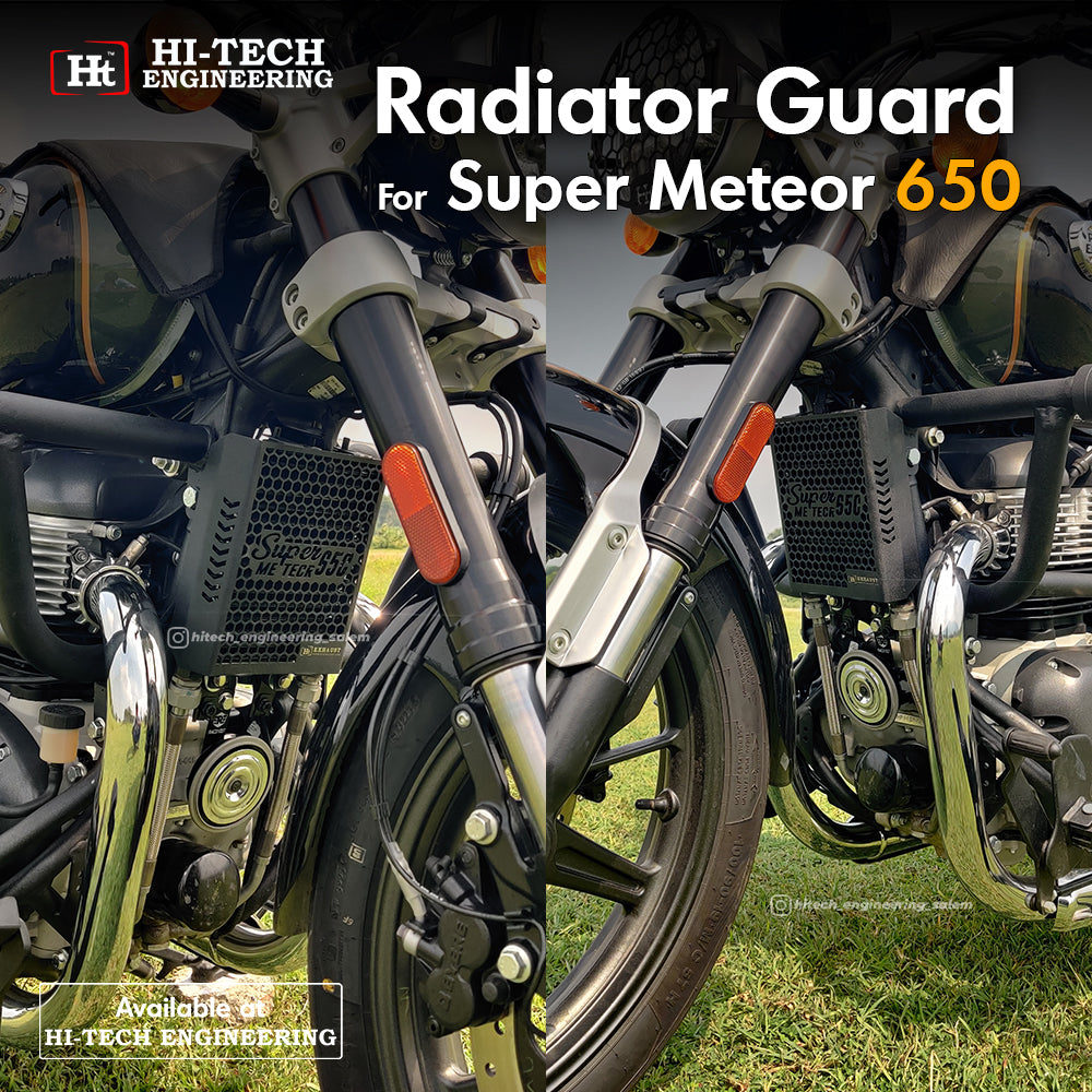Super Meteor 650 Honey Comb Radiator Guard (Black Matt) – RD 741 / HT ...