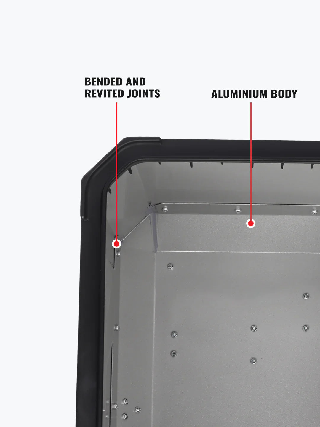 LGP rainbow large capacity aluminium top box 45 ltrs (fits all motorcycle) - color plating premium top box