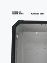 LGP rainbow large capacity aluminium top box 45 ltrs (fits all motorcycle) - color plating premium top box
