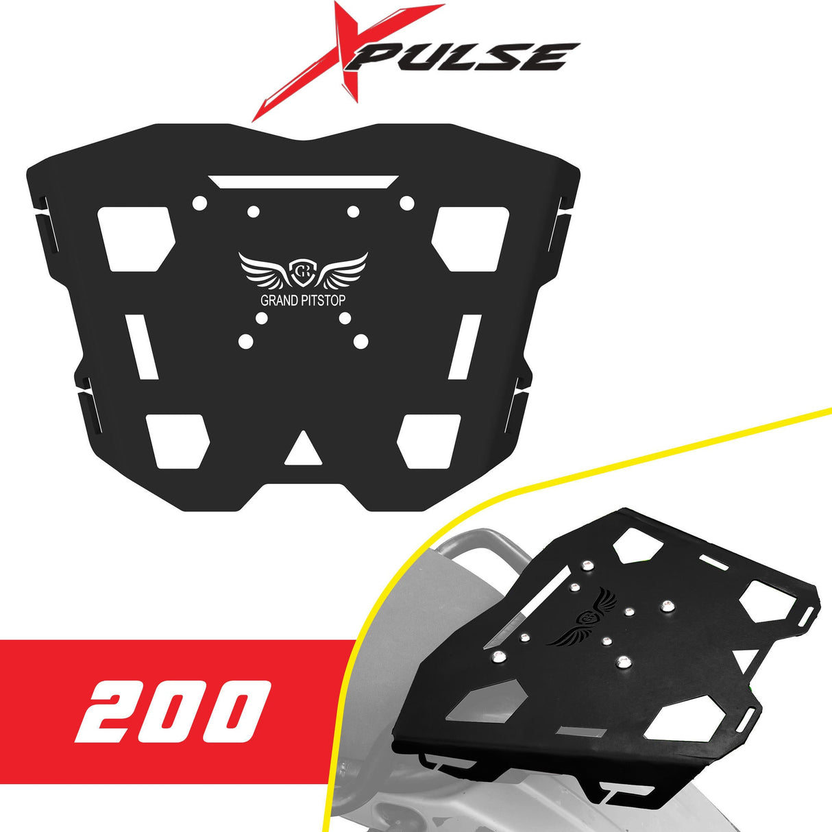 Top Rack Plate for Hero Xpulse 200/400 - Black