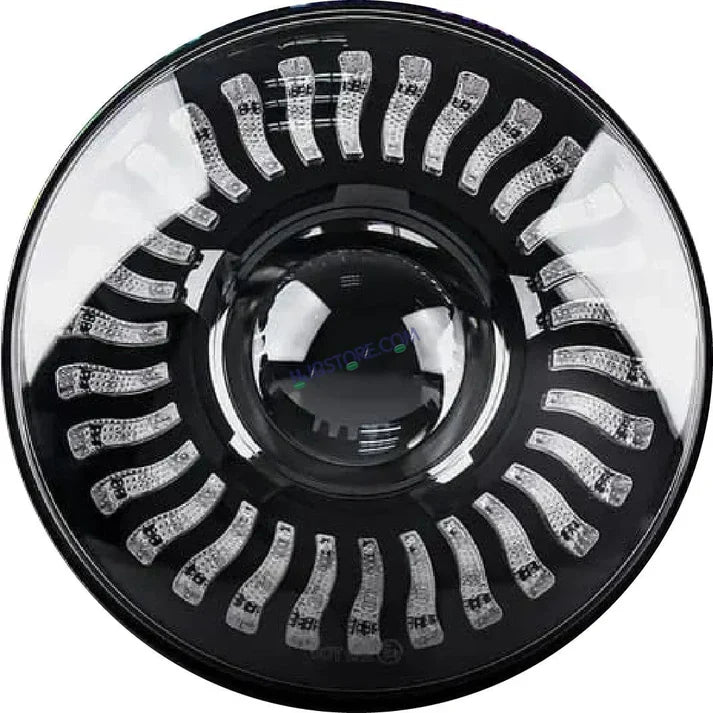 LIU HJG projector headlight 7 inches premium ( type 2) with 62 watt power compatible for Royal Enfield , harley davidson , mahindra thar , gypsy - 1 year warranty