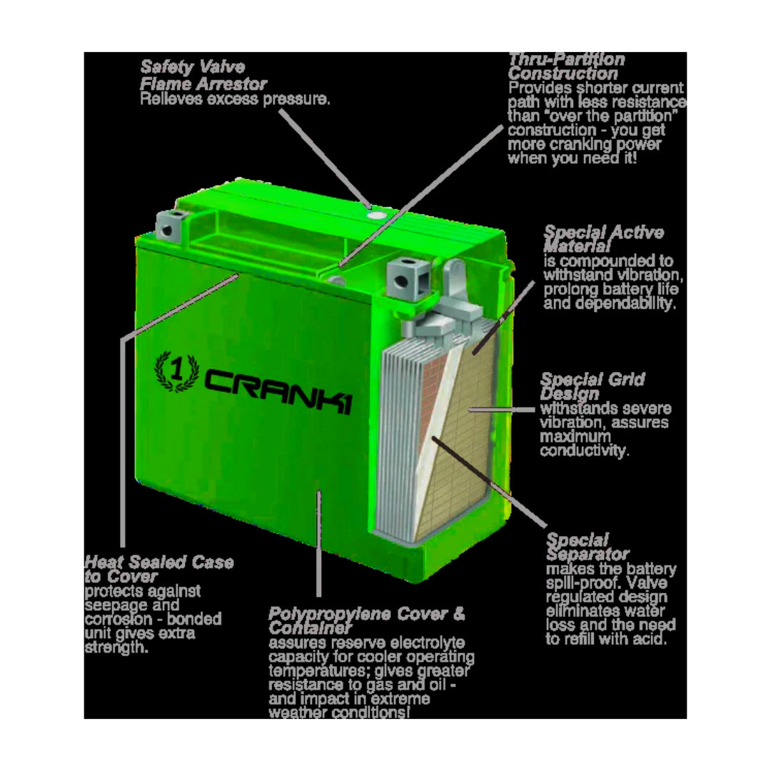 Crank1 Battery For Ducati Monster 796 (2010- 2013)