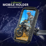 Waterproof Mobile Holder Handlebar Mount - Black
