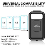 Waterproof Mobile Holder with Vibration Controller (Dampener) Handlebar Mount - Black