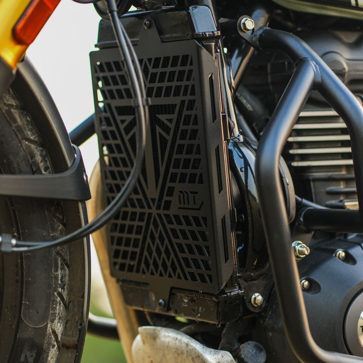 Scrambler Radiator Triumph Scrambler 400x-RADIATOR GUARD (MS) From Moto Modz.