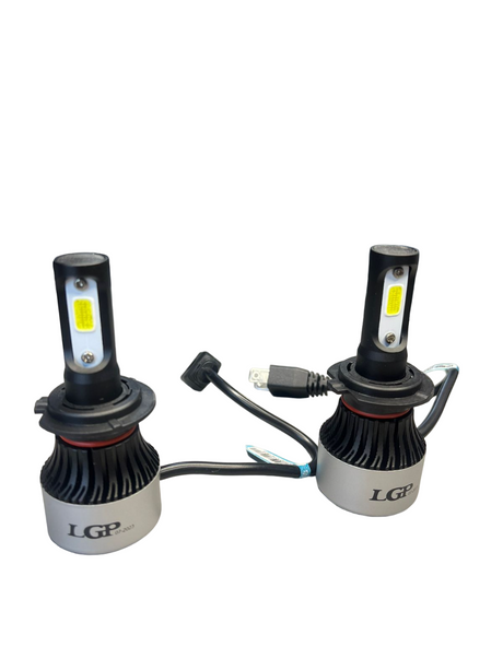 LGP H4 Hi/Lo 9000LM 6500K 72 W LED Automotive Headlight Bulbs Auto Conversion Driving Lamp (Cool White light) (H4) for all cars- 1 YEAR WARRANTY