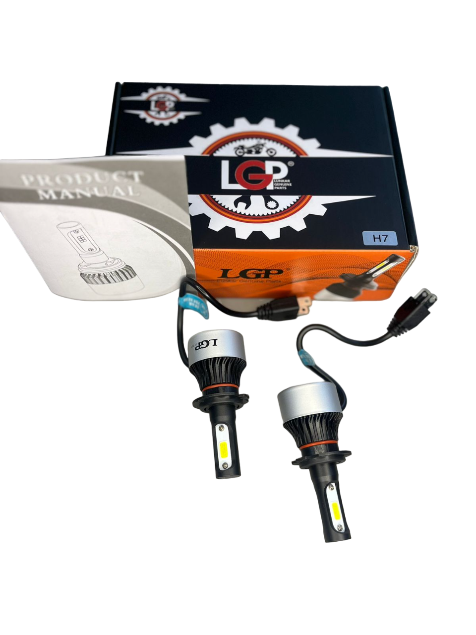 LGP H4 Hi/Lo 9000LM 6500K 72 W LED Automotive Headlight Bulbs Auto Conversion Driving Lamp (Cool White light) (H4) for all cars- 1 YEAR WARRANTY