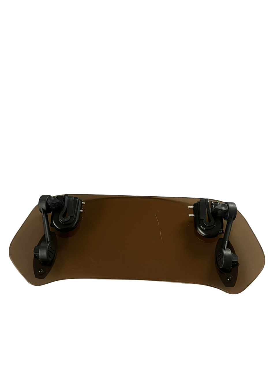 UNIVERSAL MOTORCYCLE WINDSHIELD EXTENDER (ADJUSTABLE SPOILER CLAMP ON WINDSHIELD DEFLECTOR) - SMOKE